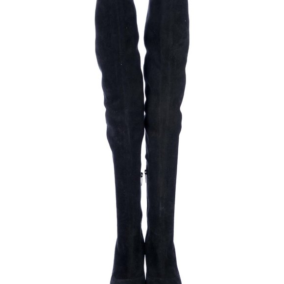 Sergio Rossi Suede Over-The-Knee Boots 37 US 7 - Picture 3 of 5